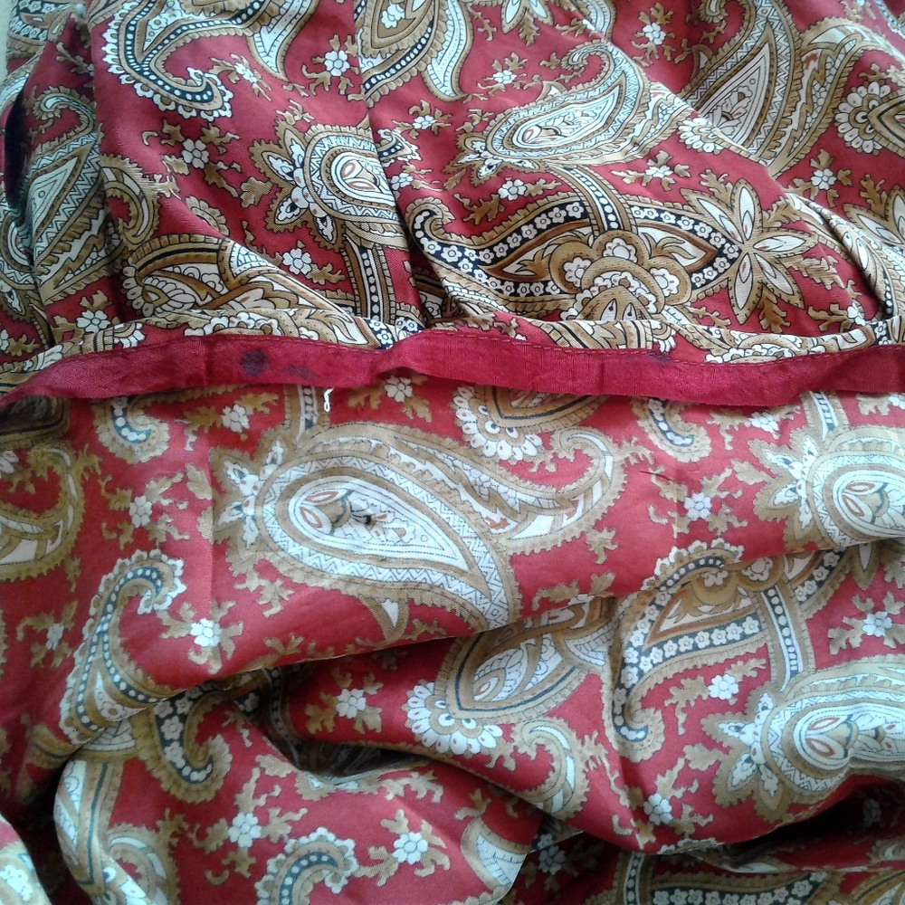 SOLD! Vintage Macy's Silk Red Paisley Maxi Skirt - Picture 6 of 8